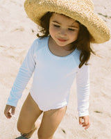 Baby Sol Rib Rashguard One Piece, Egret