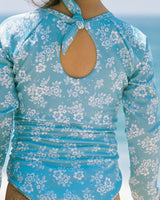 Sol Girl's Floral Rashguard One Piece, Horizon