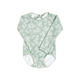 Baby Sol Floral Rashguard One Piece, Sage