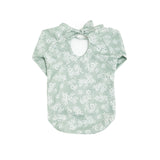 Baby Sol Floral Rashguard One Piece, Sage
