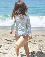 Baby Sol Floral Rashguard One Piece, Sage