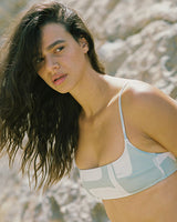 Canyon Bikini Top Abstract Print, Laurel