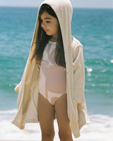 Escondido Girl's Cover Up Waffle Knit, Natural