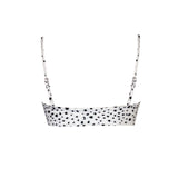 Canyon Bikini Top Dotted Print, Ivory Black