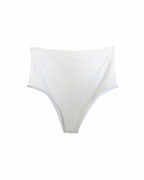 Zuma Rib High Waisted Bikini Bottom, Egret